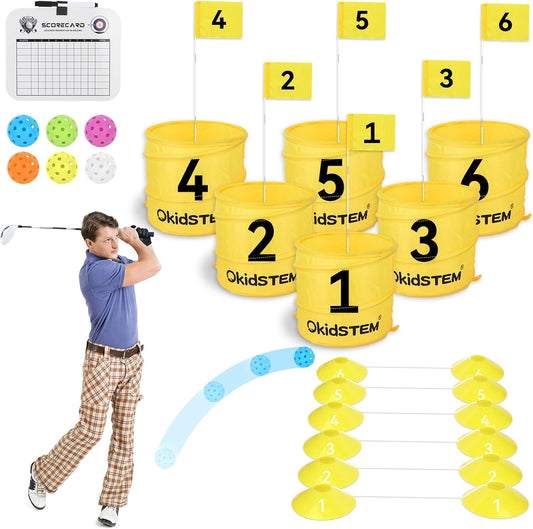 Musictree Backyard Golf Set - Fun 6-Hole Game