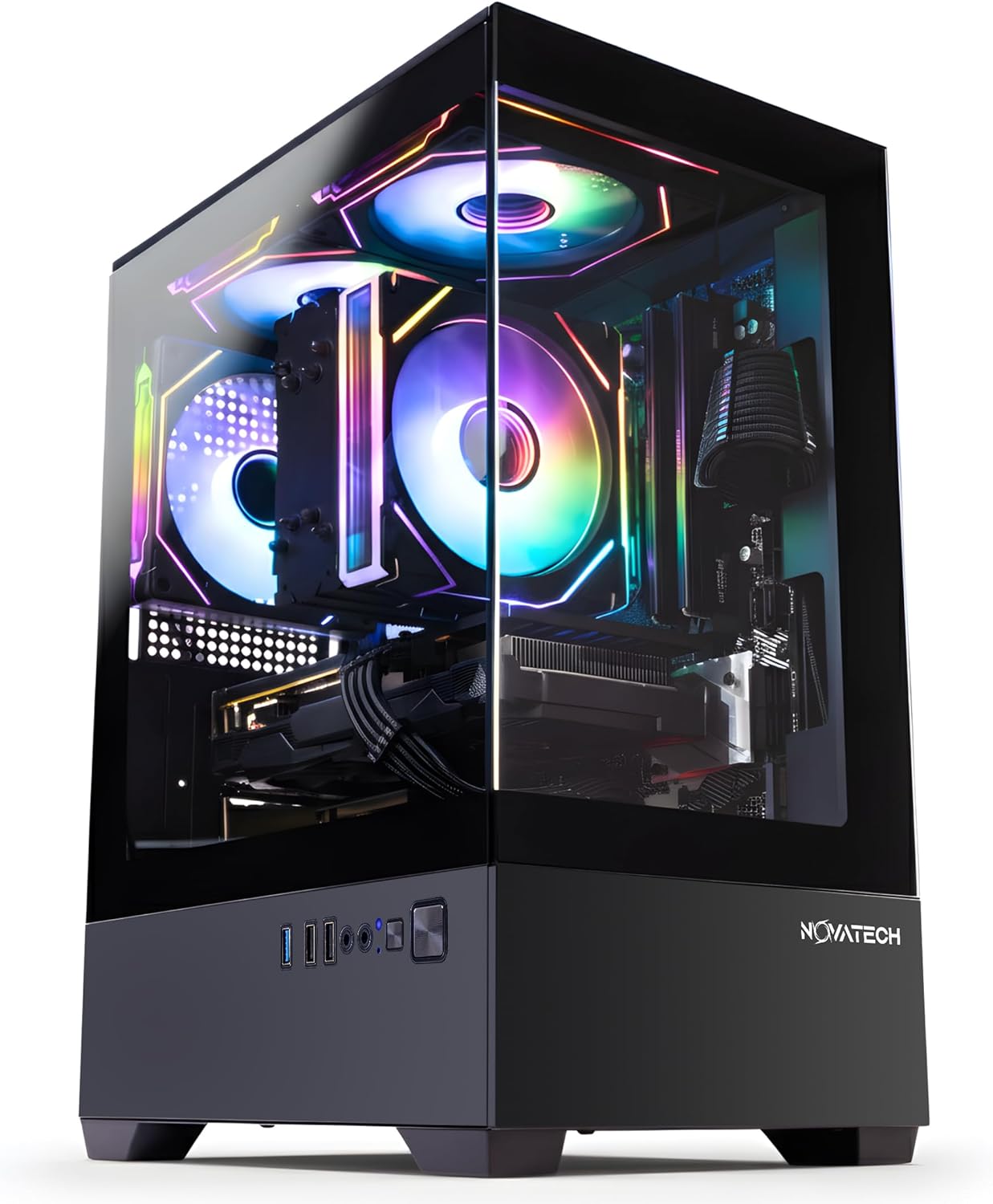 NOVATECH Prism Prebuilt Gaming PC with Radeon RX580 Graphics