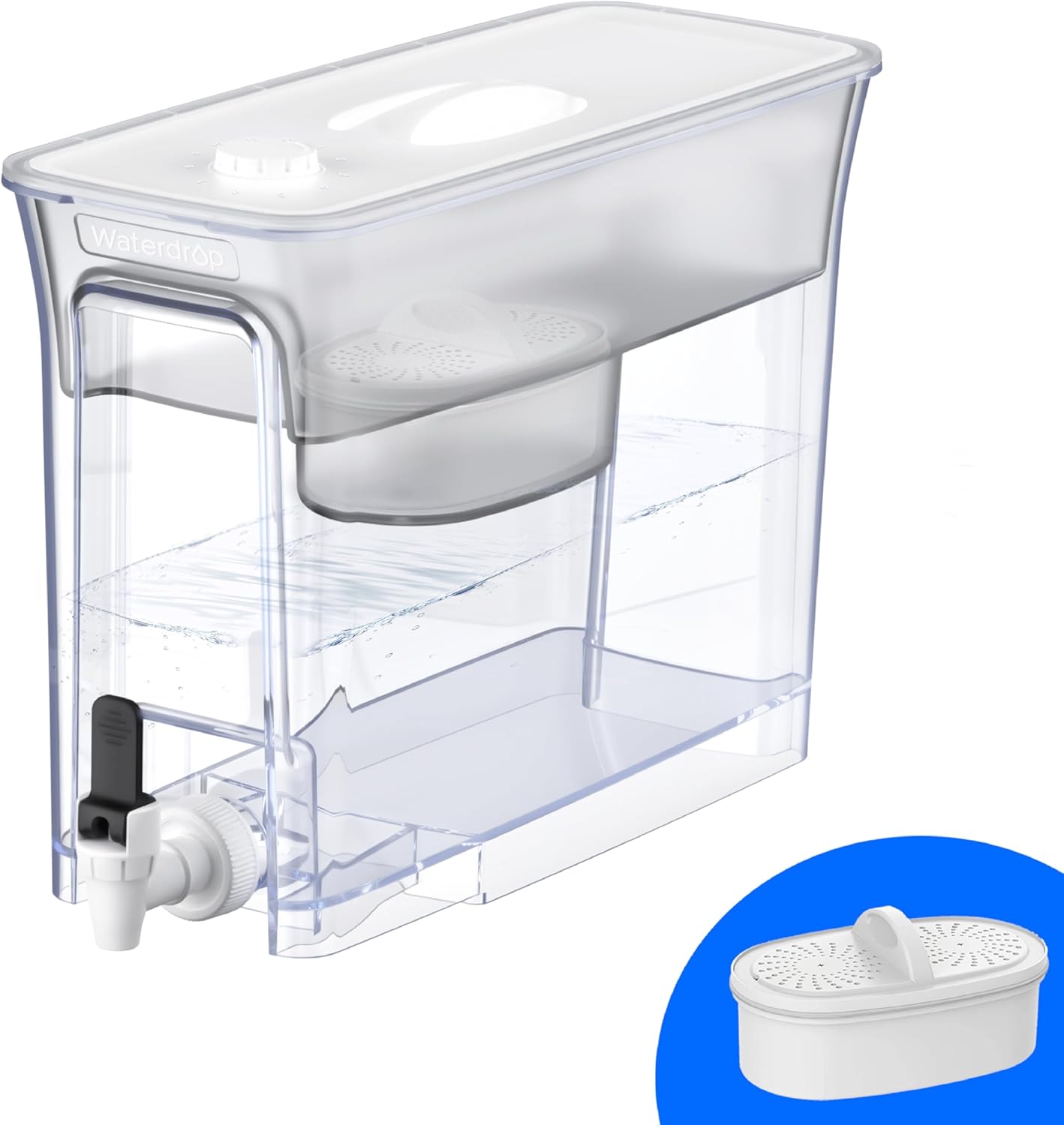 Waterdrop 35-Cup Slim Water Filter Dispenser for Pure Water