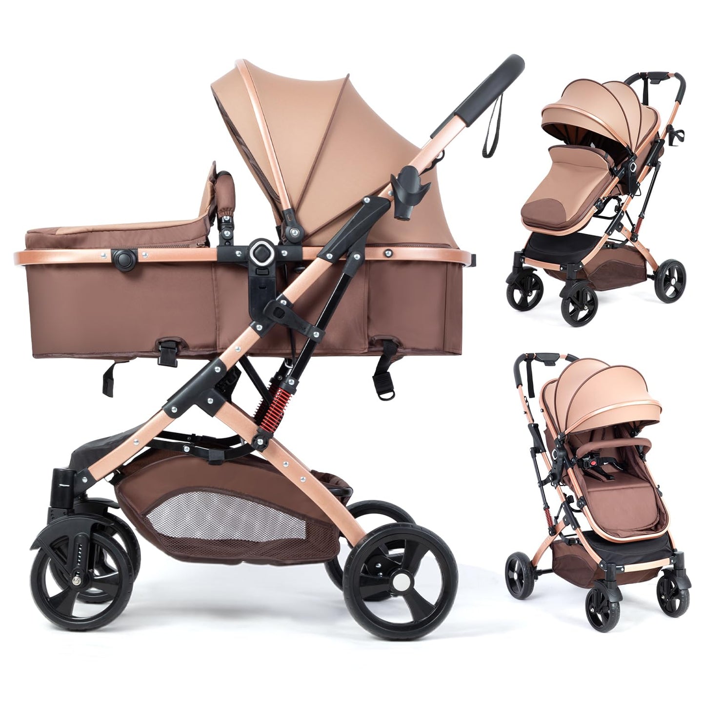 2 in 1 Convertible Baby Stroller Lightweight Reversible Pushchair