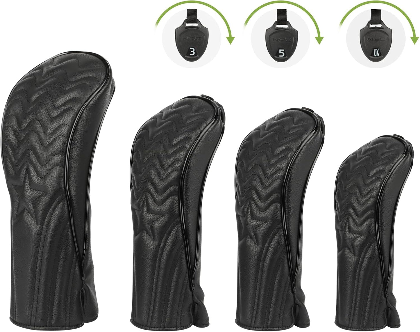 Premium Golf Club Head Covers for Woods, Driver, and Hybrid