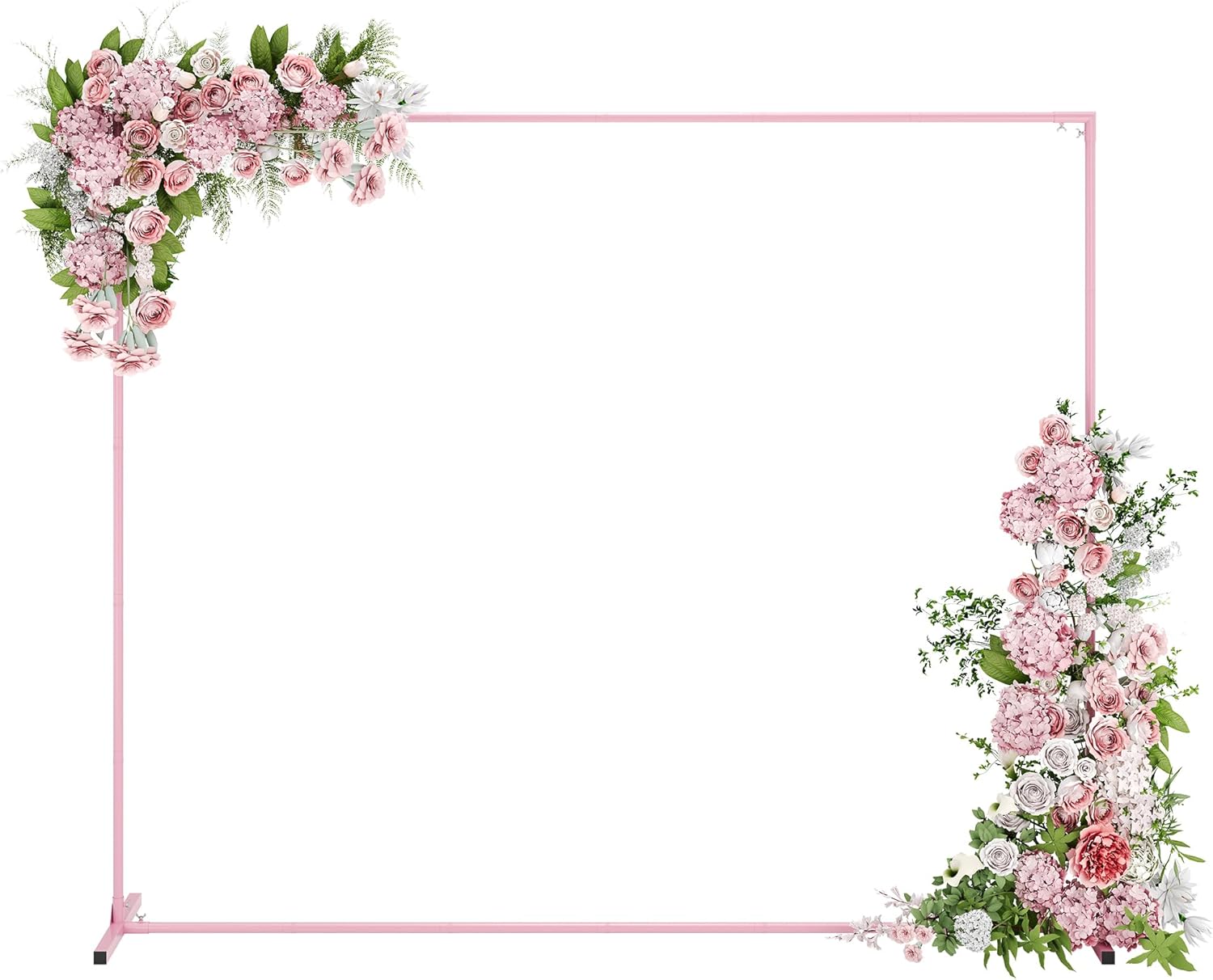 Sturdy Adjustable Pink Wedding Arch Backdrop Stand for Events