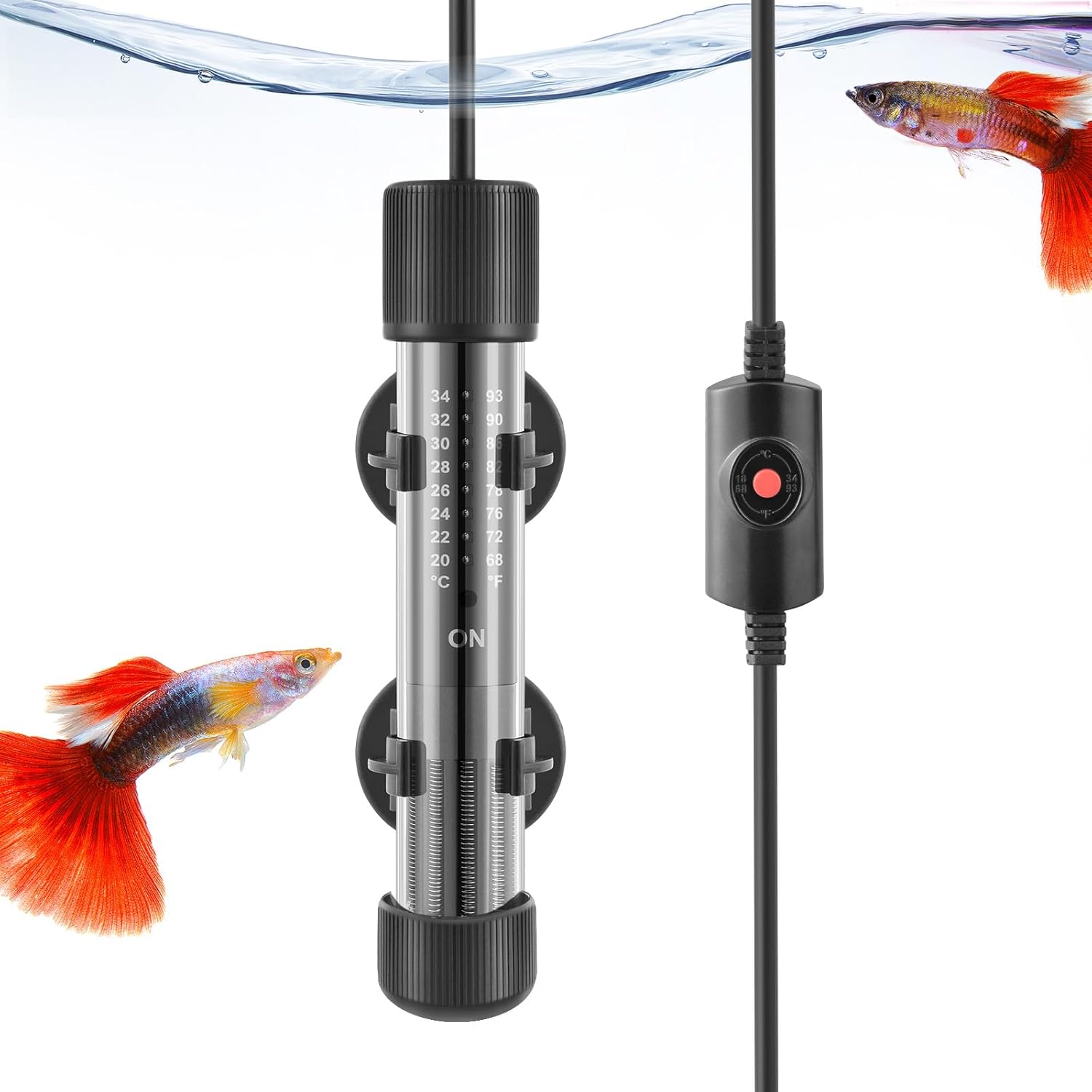 HITOP Glass Aquarium Heater: Upgraded Controller, for 5-65Gal