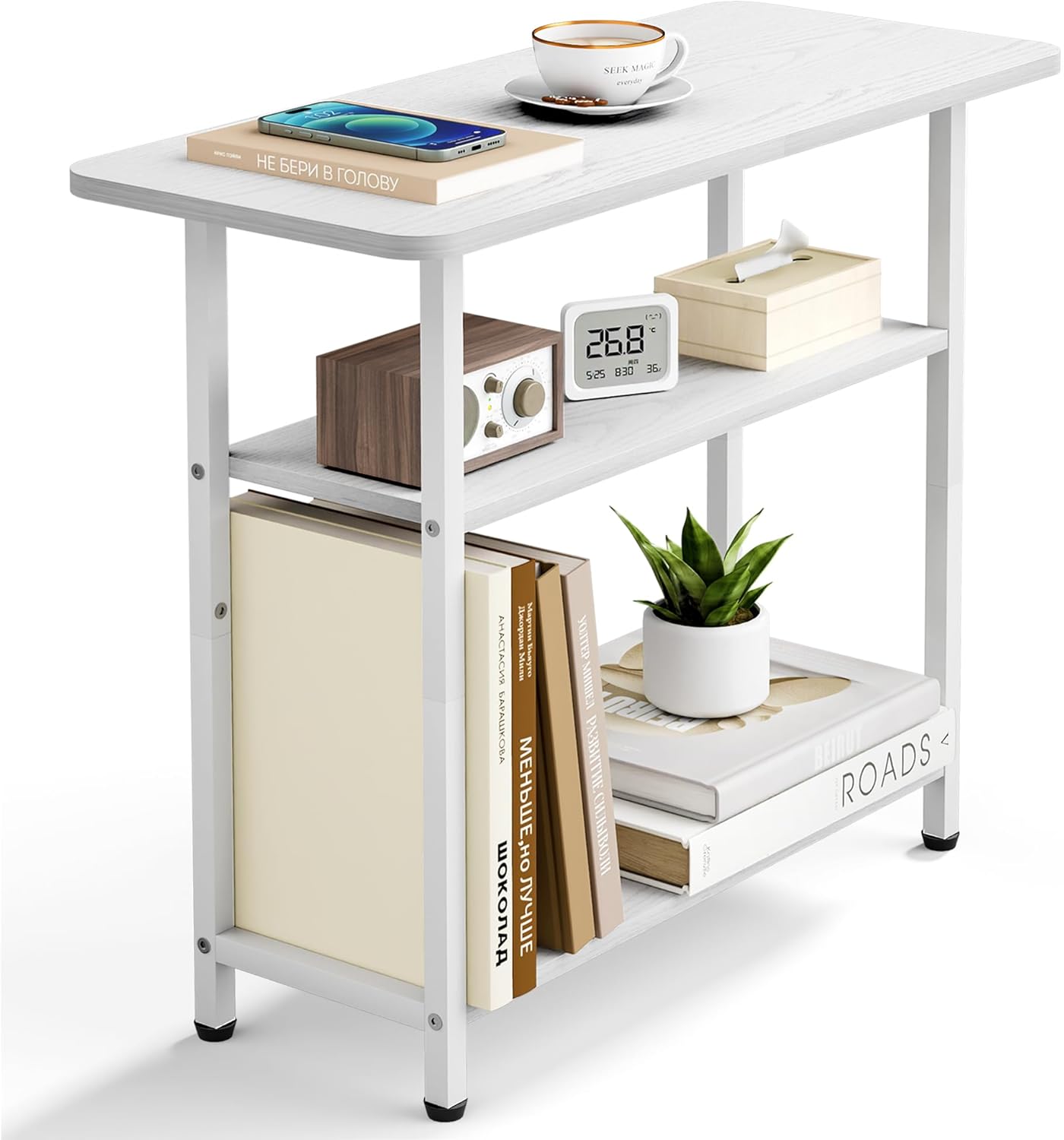 SLEEPING LAMB Side Table: Stylish 3-Tier End Table for Small Spaces