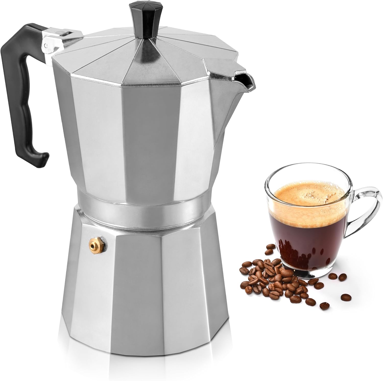 Mixpresso 6-Cup Moka Pot Espresso Maker - Rich Cuban Coffee!