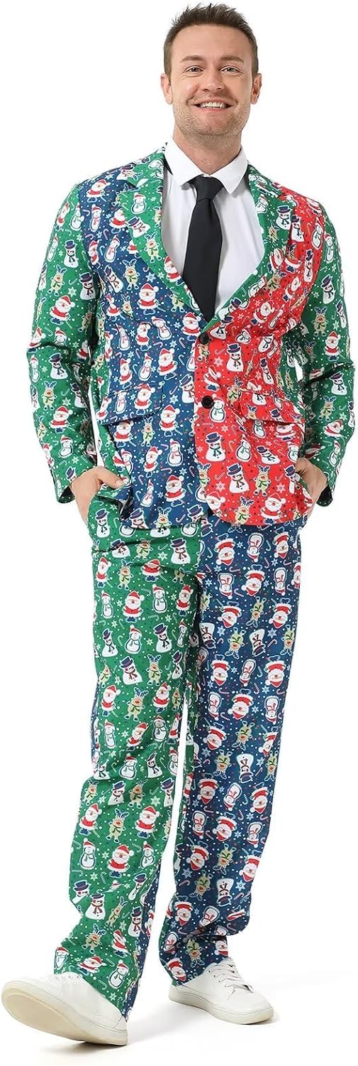 Men's Christmas Party Suit Funny Costume for Festive Fun
