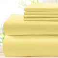 BYSURE 6 Piece King Bed Sheets Set (Yellow) - Hotel Luxury 1800 TC