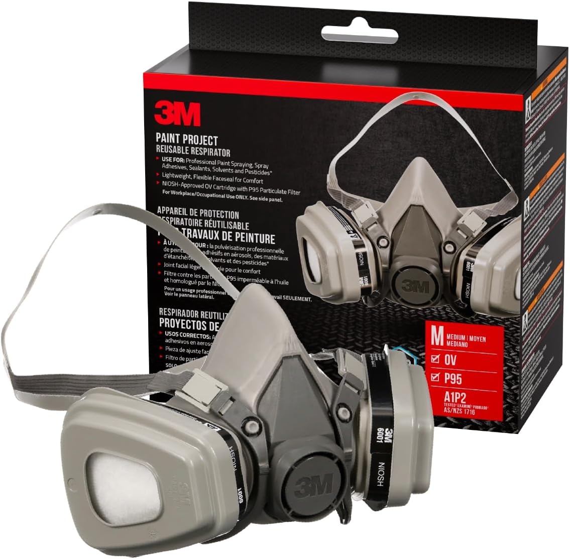 3M P95/OV Paint Project Reusable Respirator for Comfort