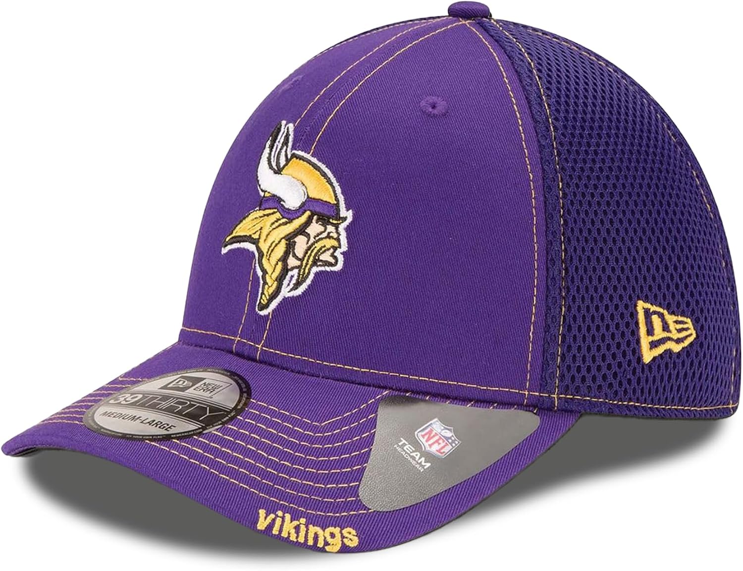 NFL 39THIRTY Team Color Neo Primary Logo Flex Cap for Fans