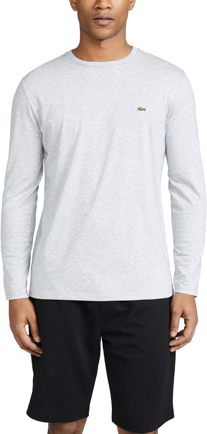 Lacoste Long Sleeve Pima Jersey Crewneck T-Shirt for Comfort