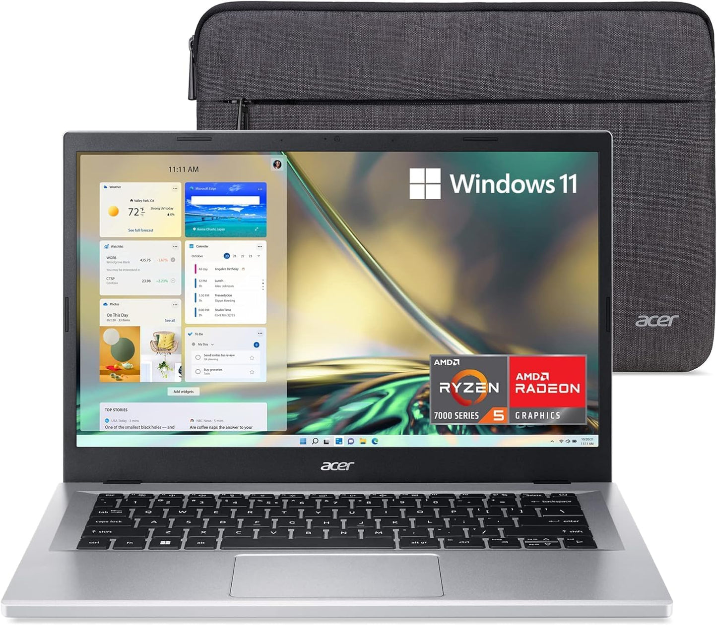 Acer Aspire 3 Slim Laptop | AMD Ryzen 5 Quad-Core | Full HD IPS Display