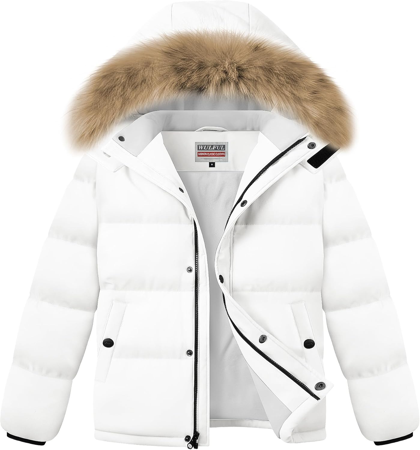 WULFUL Boy's Girls Winter Coats Waterproof Fleece Lined Puffer