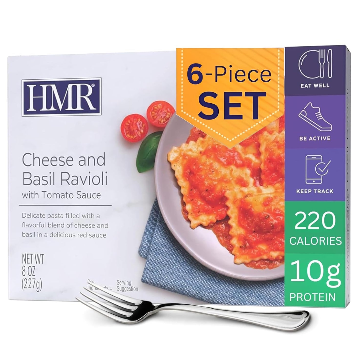 HMR Cheese and Basil Ravioli Entree - Delicious Vegetarian Meal