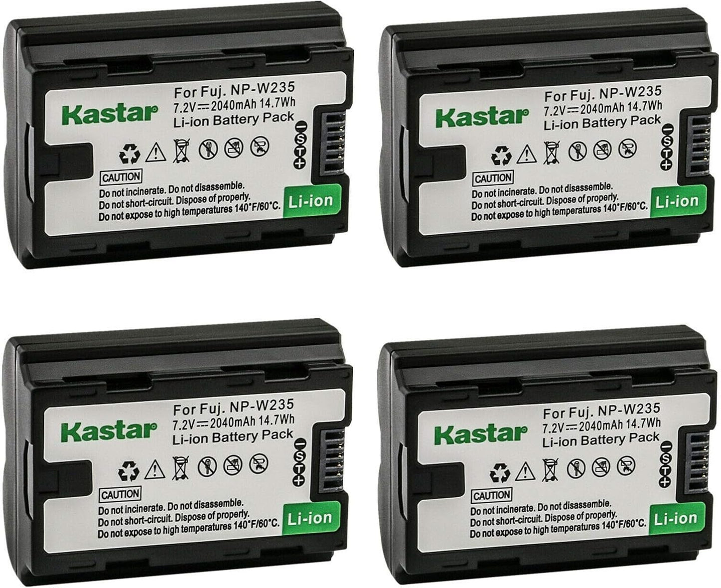 Kastar 4-Pack NP-W235 Battery Replacement for Fujifilm Cameras