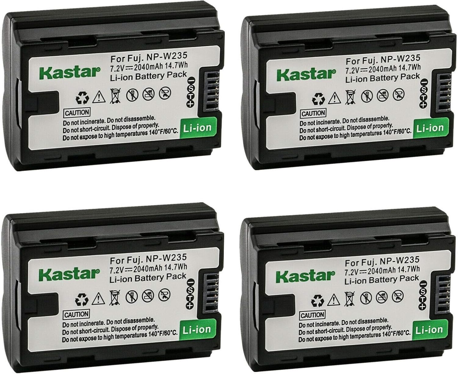 Kastar 4-Pack NP-W235 Battery Replacement for Fujifilm Cameras