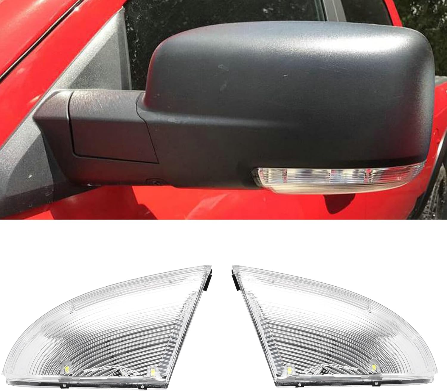 Front Mirror Turn Signal Puddle Light for Dodge Ram 1500 2009-2018