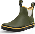 Kalkal Men's Deck Boots Anti-Slip Saltwater Fishing Rain Boots also