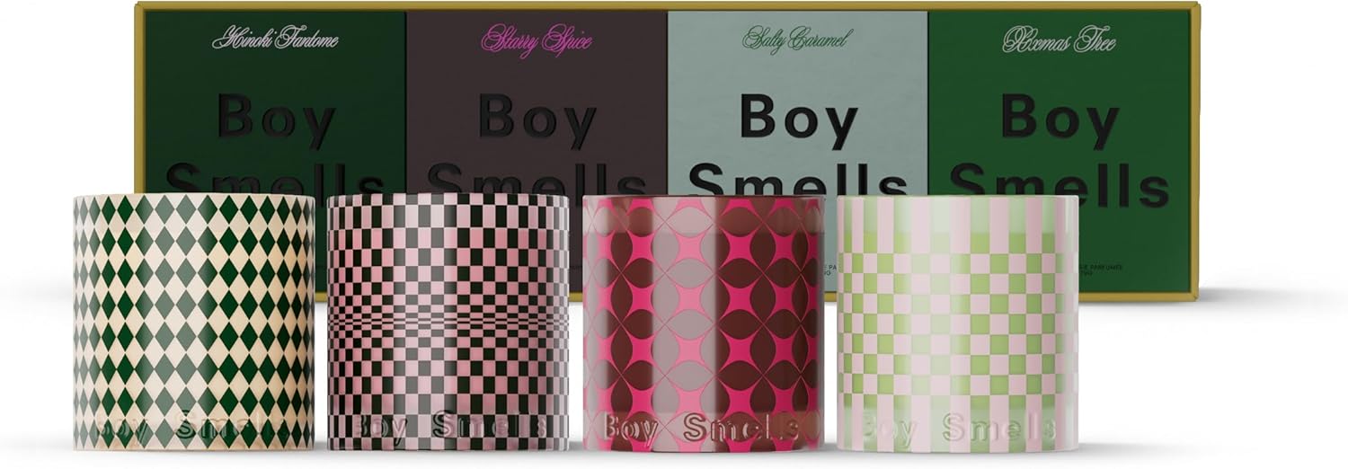 Boy Smells Holiday Votive Candle Set for Festive Celebrations