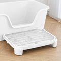 Cat Litter Mat 19.69in x 15.95in White - Dual-Layer Litter Catcher