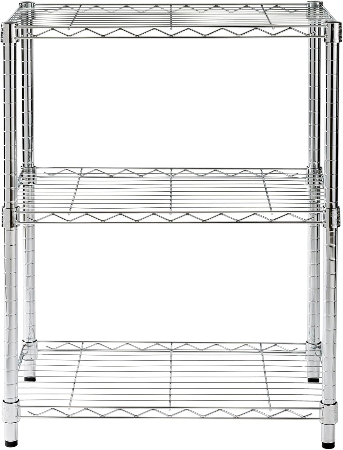5-Tier Adjustable Shelving Unit with Heavy-Duty Chrome Finish