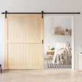 60x84 inch Sliding Barn Wood Door Slab with Hardware Kit for DIY