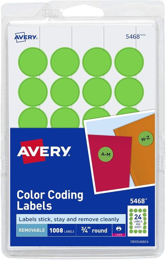 Avery Colored Dot Stickers for Easy Organization and Customization