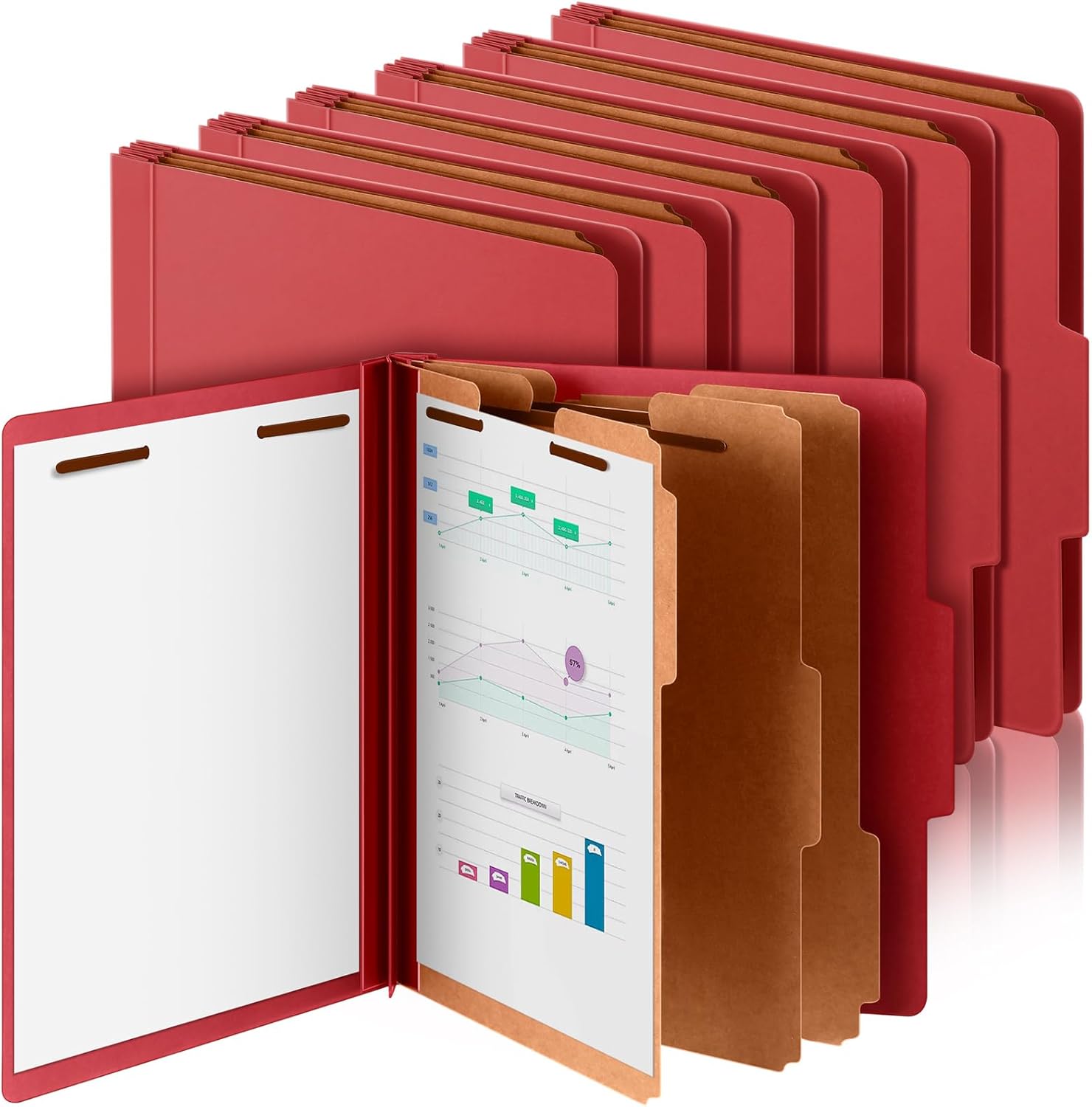 12 Pcs Classification Folders for Efficient Document Organization
