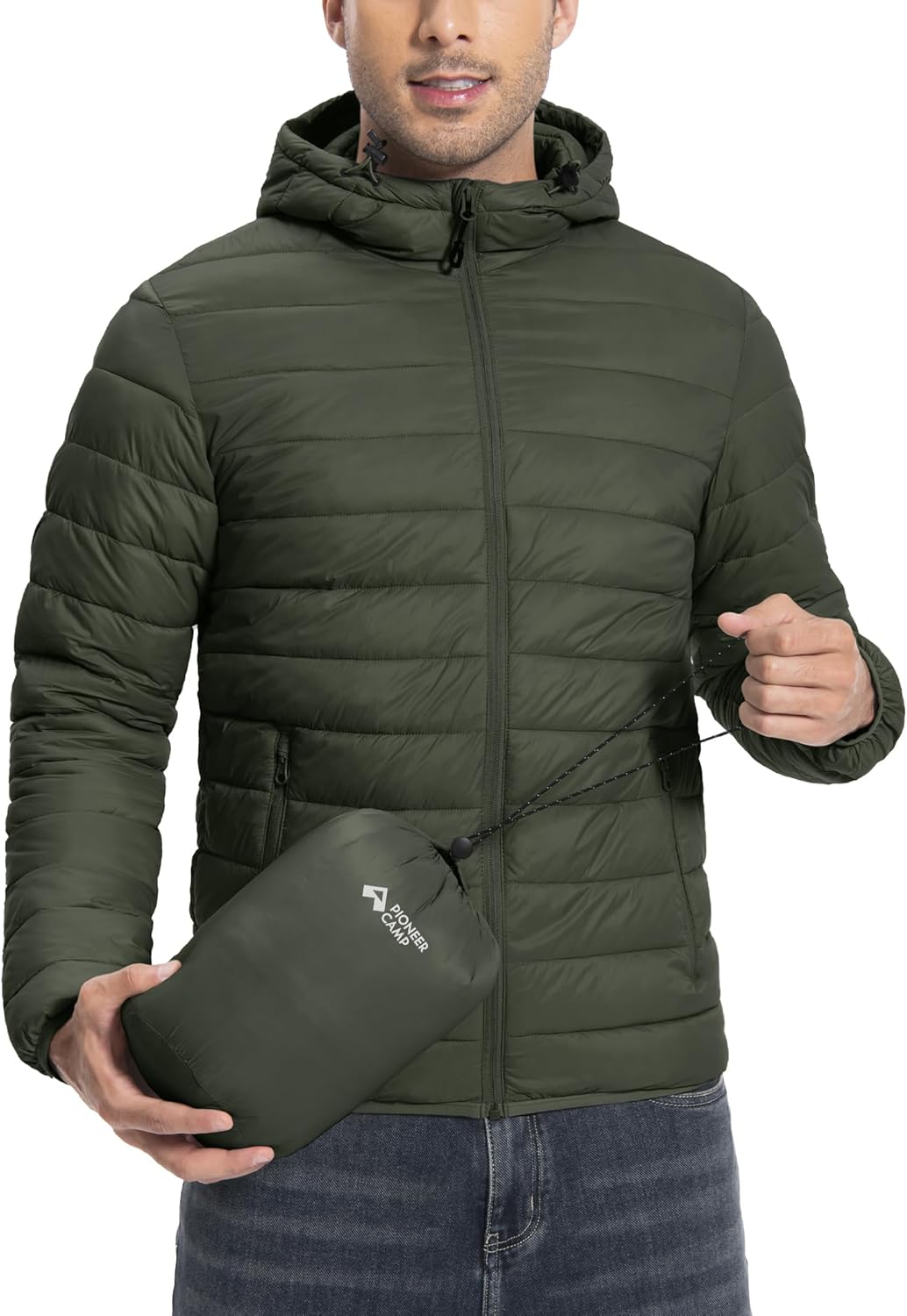 Pioneer Camp Mens Lightweight Packable Puffer Jacket for Winter