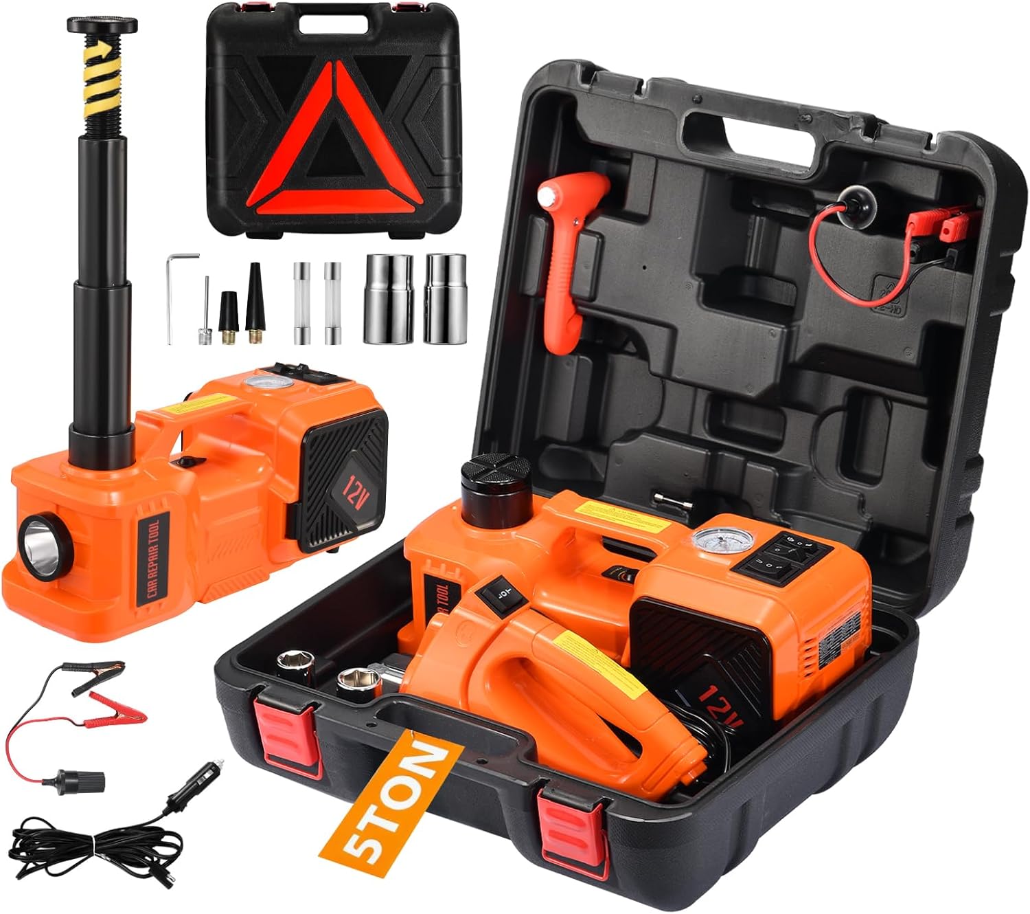 Electric Car Jack Kit 5 Ton 12V Hydraulic Jack with Wrench