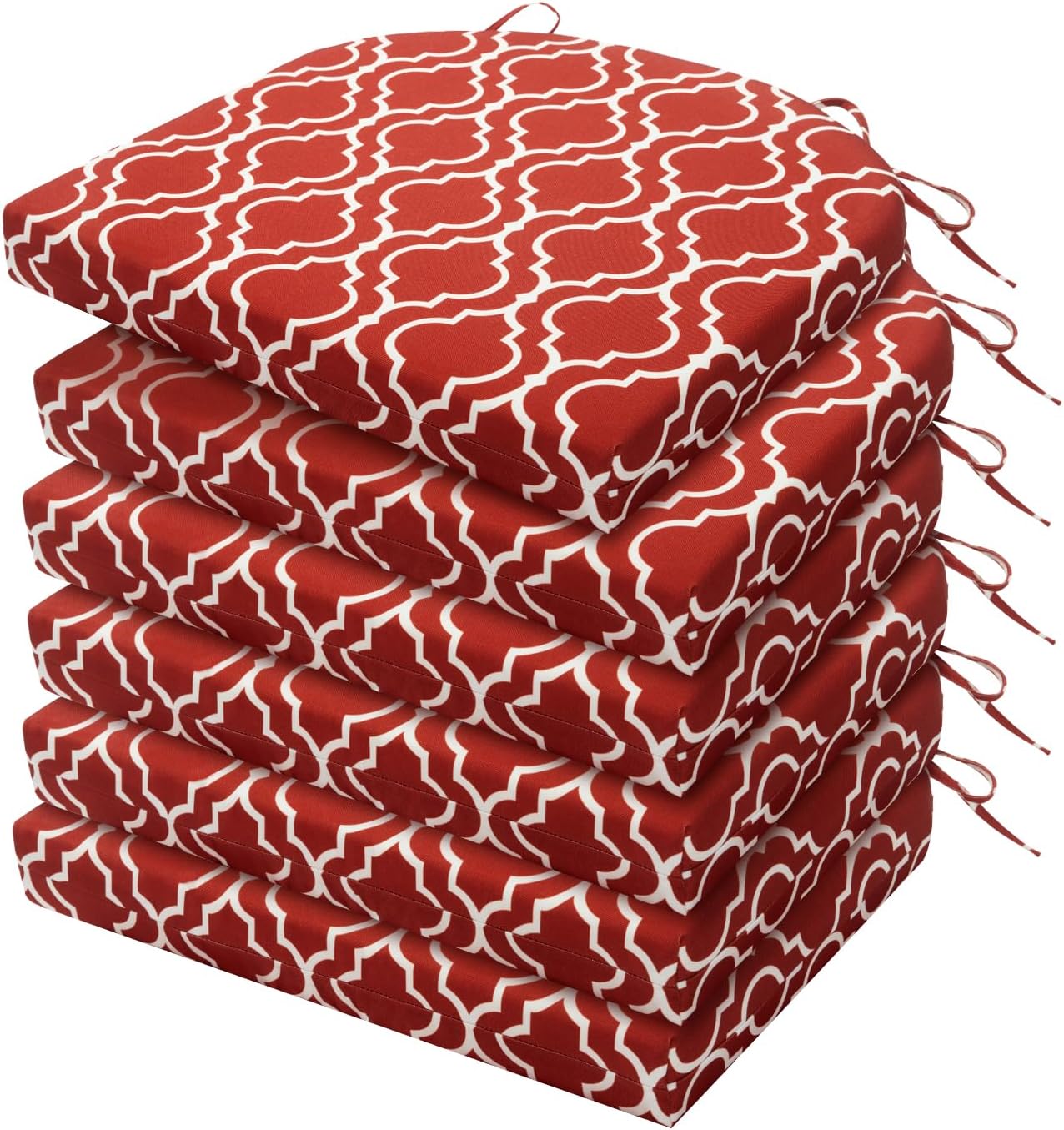 Outdoor Chair Cushions Set of 6, Water Resistant & Stylish