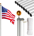 Outvita Outdoor Flag Pole 30FT Sectional Aluminum Flagpole - Durable