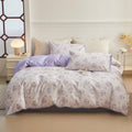 Elegant Lavender Floral Bedding Set for a Cozy Bedroom