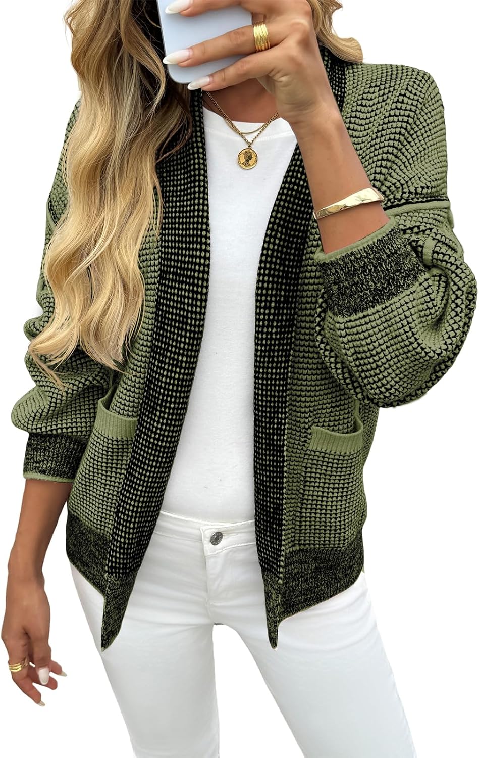 Saodimallsu Womens Open Front Cardigans for Fall Fashion