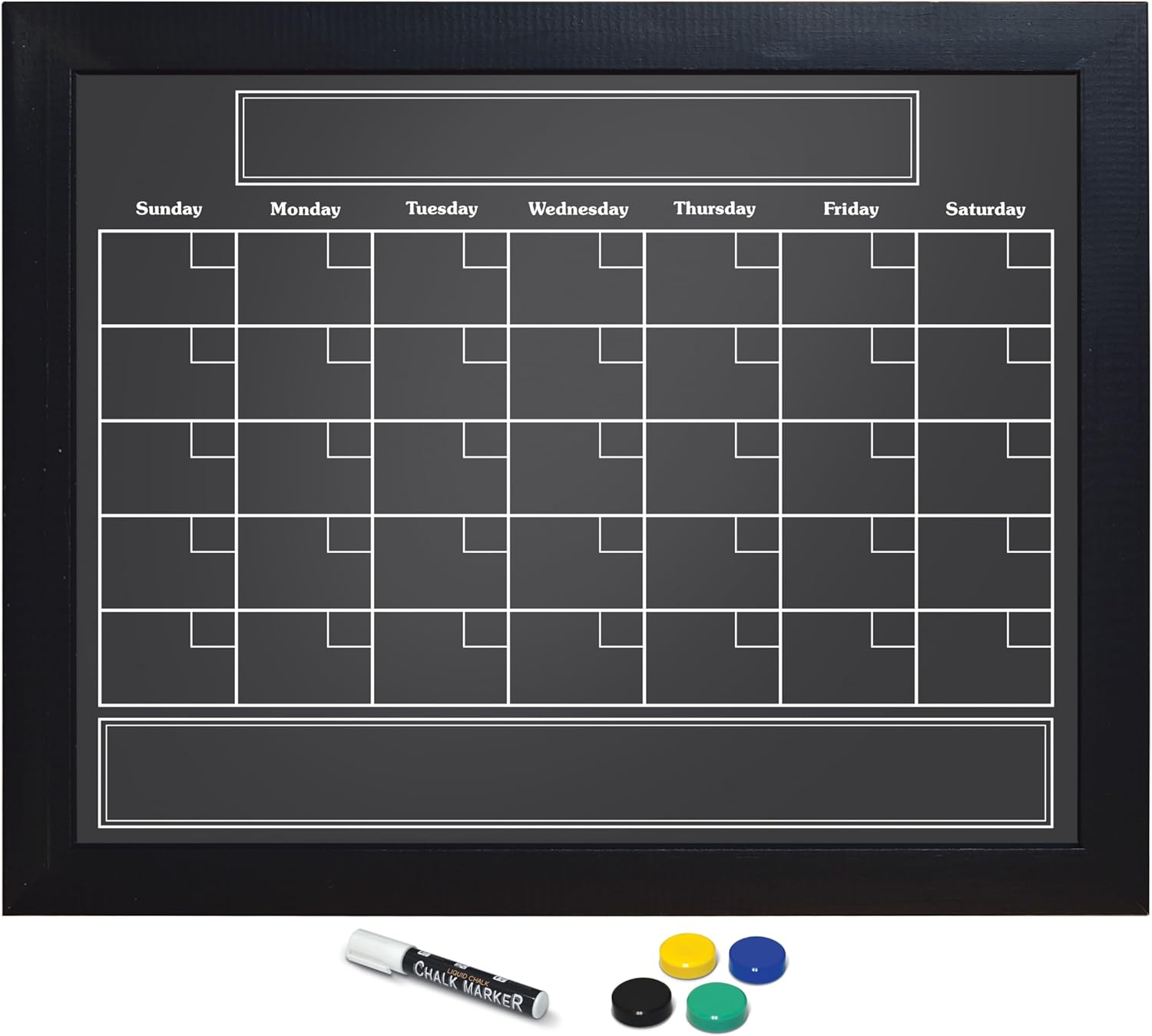 Magnetic Wall Chalkboard Monthly Calendar for Organized Living