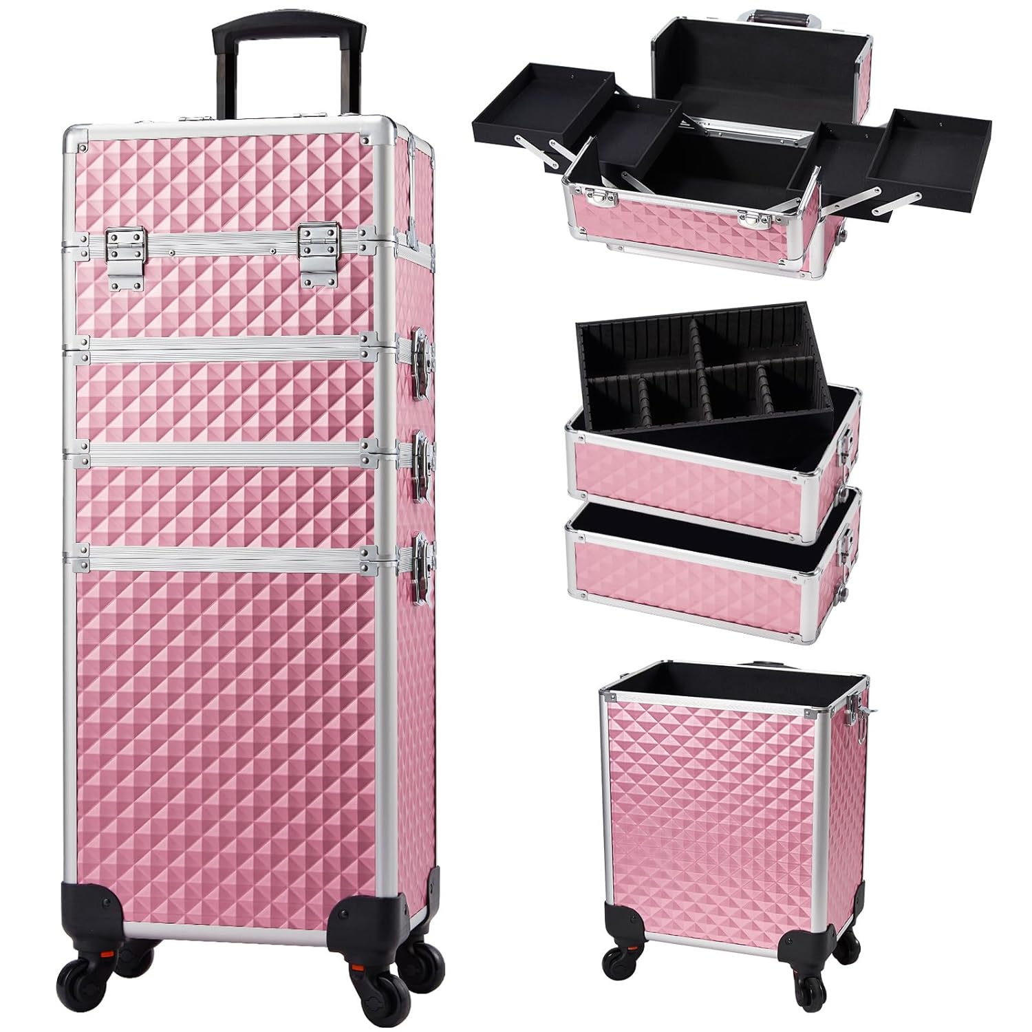 Stagiant Rolling Makeup Train Case: Versatile Travel Organizer