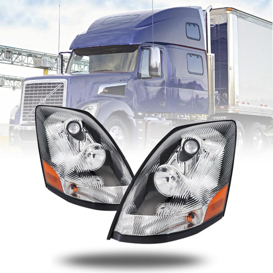 Semi Trucks Headlight Pair for 2004-2017 VOLVO VNL Models