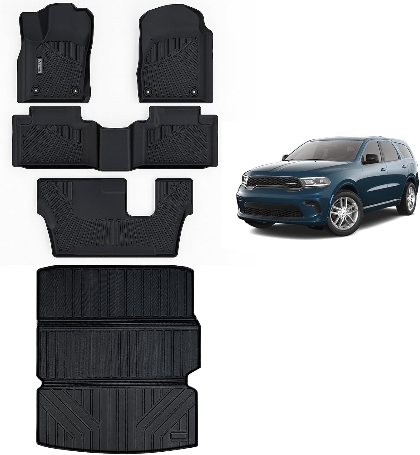 Floor Mats for 2016-2024 Dodge Durango - All Weather Protection