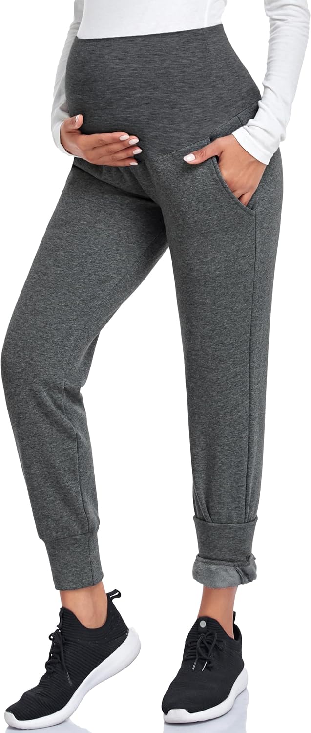Stretchy Lounge Workout Sweatpants for Maternity Comfort