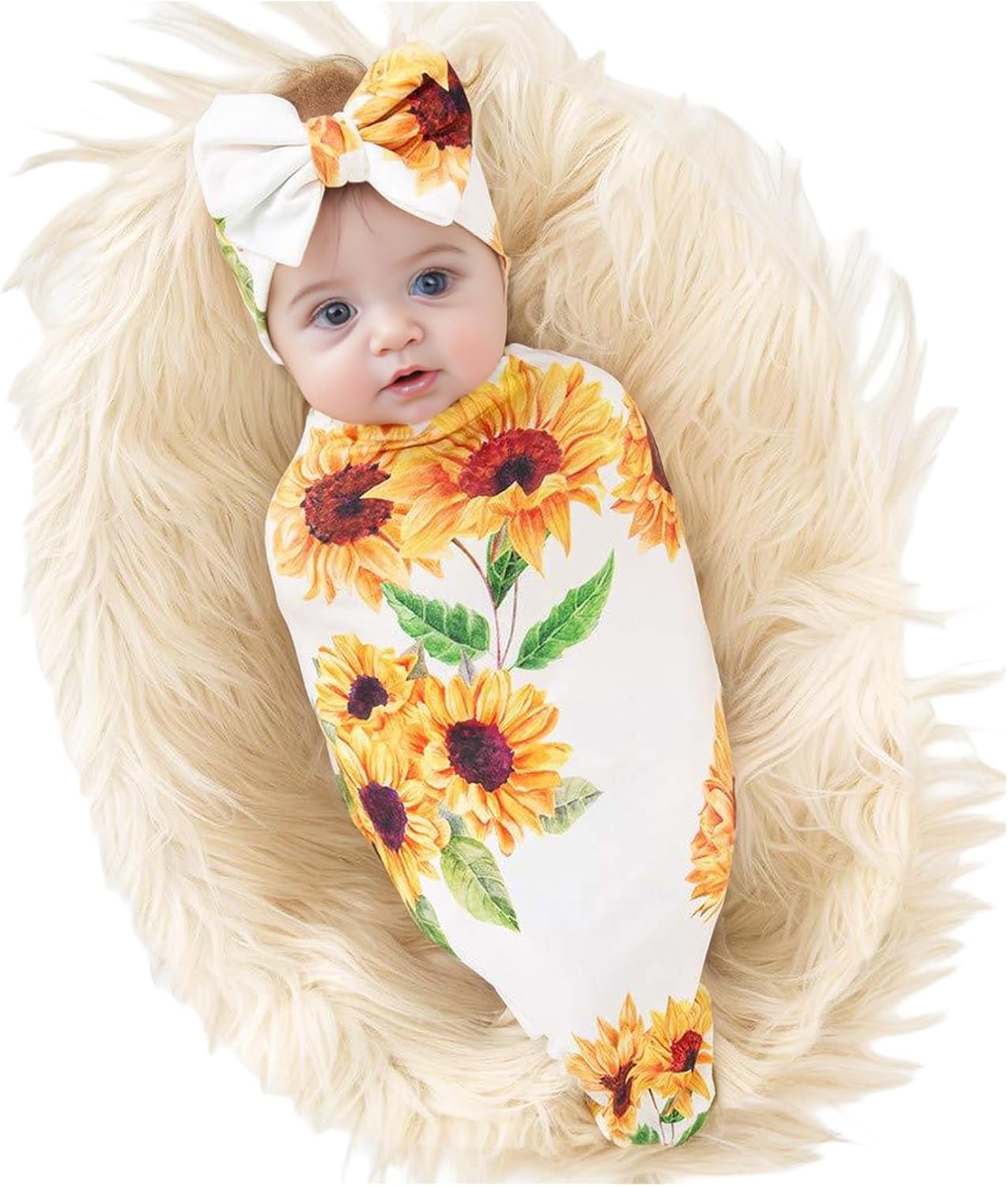 Sunflower Swaddle Set for Newborns by Galabloomer