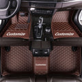 Custom Fit Car Floor Mats Full Coverage Leather Liners - Coffee