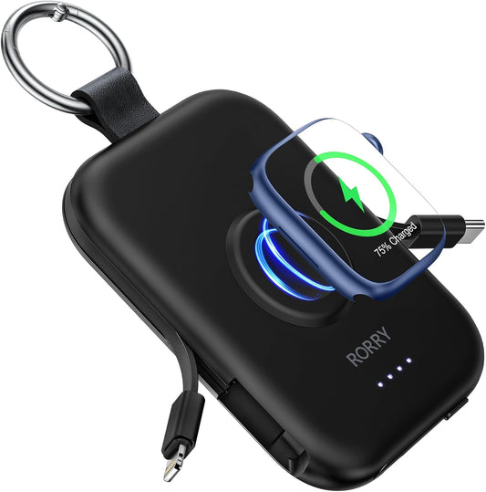RORRY Portable Charger: Travel Keychain Power Bank