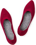Pointed Toe Knit Flats for Women - Comfortable Slip-On Dress Shoes rag