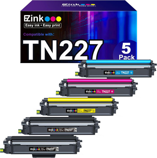 High Yield E-Z Ink TN227 Compatible Toner (5 Pack)