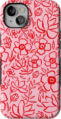 Casely iPhone 14 Plus Case Blush Garden Floral Doodle - Bold