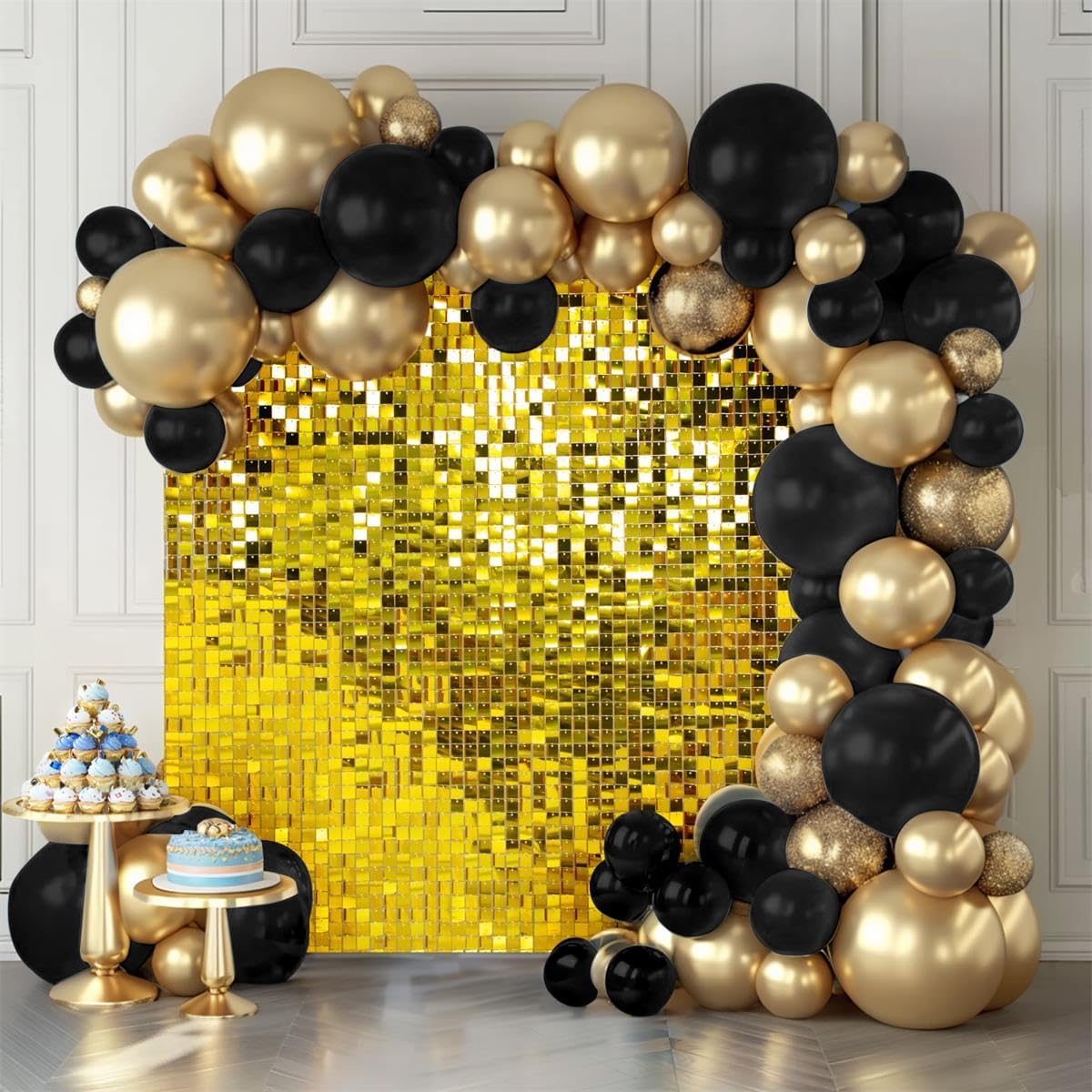 Shimmer Wall Backdrop Gold Panels for Stunning Event Decor