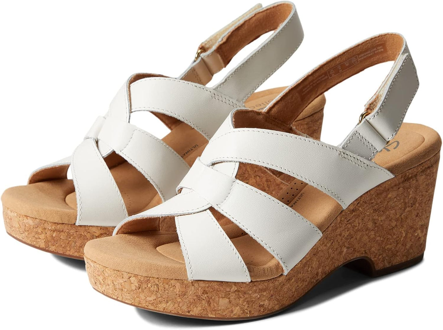 Clarks womens Giselle Beach Sandal - Stylish Cork Wedge Design