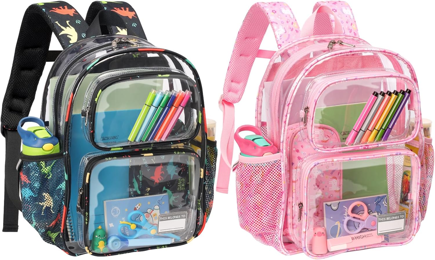 Clear Backpack for Kids - Heavy Duty Transparent Bookbag