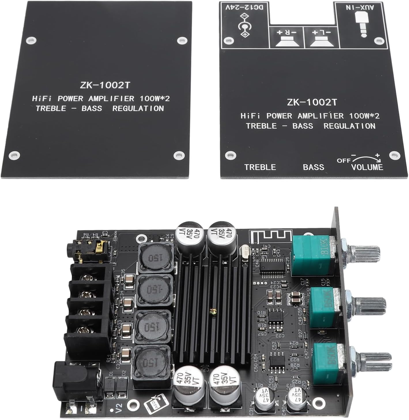 Wireless Hi-Fi Power: ZK-1002T 100W x2 Bluetooth Amp