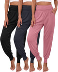 Ficerd Women's Lounge Pants 3 Pack - Cozy High Waist Joggers Clothing