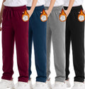 Boys Fleece Lined Sweatpants 1/4 Pack - Warm, Stretchy Joggers